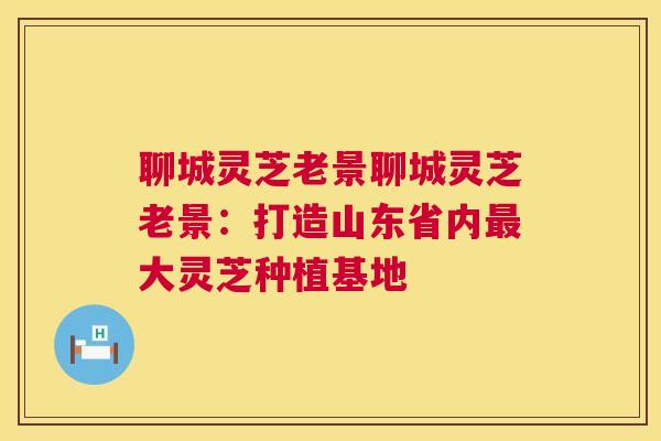 聊城灵芝老景聊城灵芝老景:打造山东省内大灵芝种植基地 聊城灵芝老景聊城灵芝老景:打造山东省内大灵芝种植基地