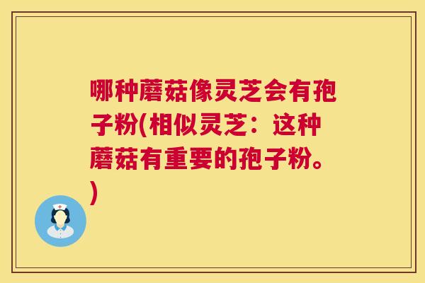 哪种蘑菇像灵芝会有孢子粉(相似灵芝:这种蘑菇有重要的孢子粉。) 哪种蘑菇像灵芝会有孢子粉(相似灵芝:这种蘑菇有重要的孢子粉。)