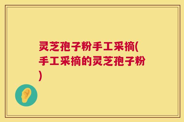 灵芝孢子粉手工采摘(手工采摘的灵芝孢子粉) 灵芝孢子粉手工采摘(手工采摘的灵芝孢子粉)