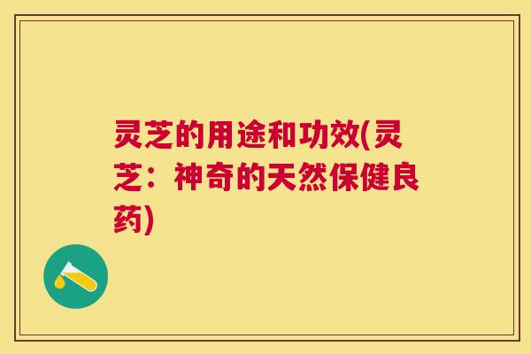 灵芝的用途和功效(灵芝:神奇的天然保健良药) 灵芝的用途和功效(灵芝:神奇的天然保健良药)