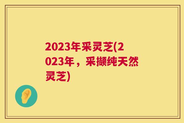 2023年采灵芝(2023年，采撷纯天然灵芝)