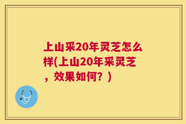上山采20年灵芝怎么样(上山20年采灵芝，效果如何？)