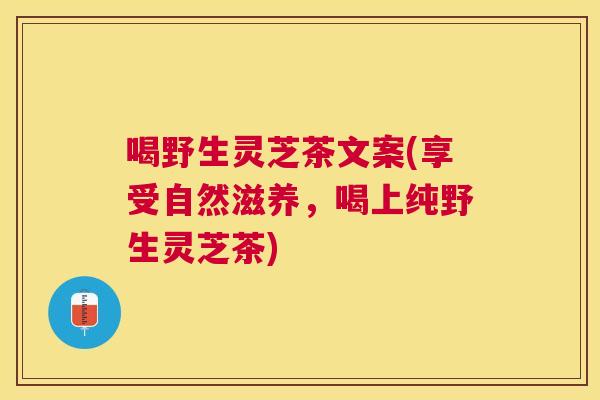 喝野生灵芝茶文案(享受自然滋养，喝上纯野生灵芝茶)