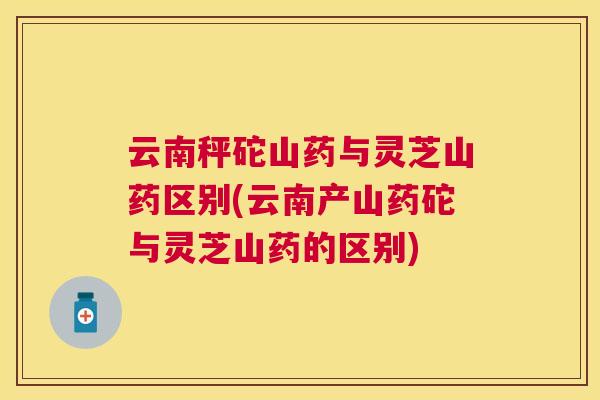 云南秤砣山药与灵芝山药区别(云南产山药砣与灵芝山药的区别)