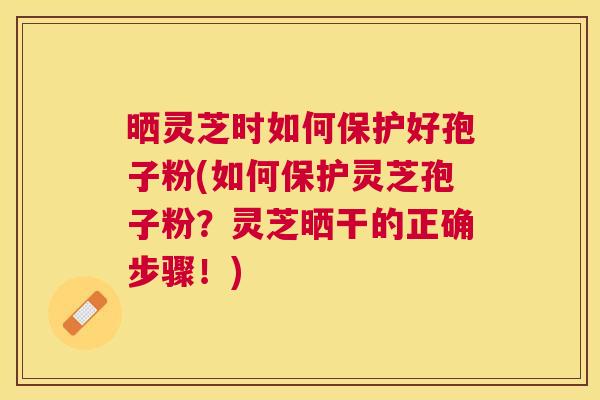 晒灵芝时如何保护好孢子粉(如何保护灵芝孢子粉？灵芝晒干的正确步骤！)