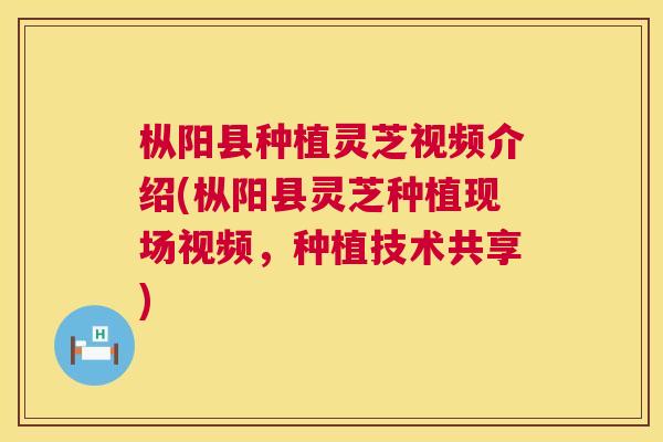 枞阳县种植灵芝视频介绍(枞阳县灵芝种植现场视频，种植技术共享)