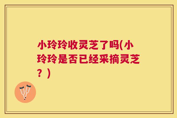 小玲玲收灵芝了吗(小玲玲是否已经采摘灵芝？)