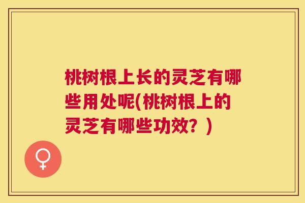 桃树根上长的灵芝有哪些用处呢(桃树根上的灵芝有哪些功效?) 桃树根上长的灵芝有哪些用处呢(桃树根上的灵芝有哪些功效?)