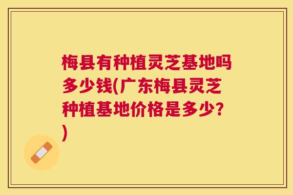 梅县有种植灵芝基地吗多少钱(广东梅县灵芝种植基地价格是多少?) 梅县有种植灵芝基地吗多少钱(广东梅县灵芝种植基地价格是多少?)