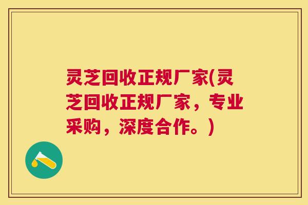 灵芝回收正规厂家(灵芝回收正规厂家,专业采购,深度合作。) 灵芝回收正规厂家(灵芝回收正规厂家,专业采购,深度合作。)