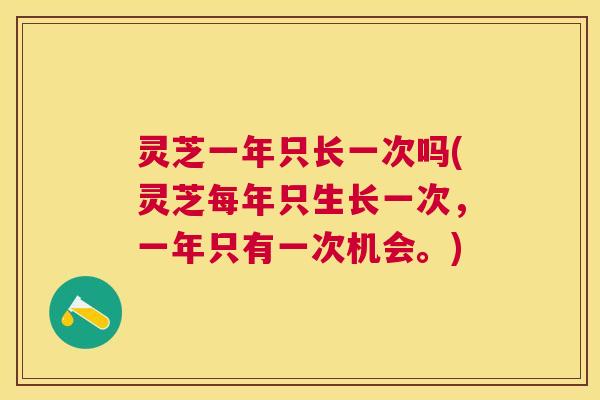 灵芝一年只长一次吗(灵芝每年只生长一次,一年只有一次机会。) 灵芝一年只长一次吗(灵芝每年只生长一次,一年只有一次机会。)