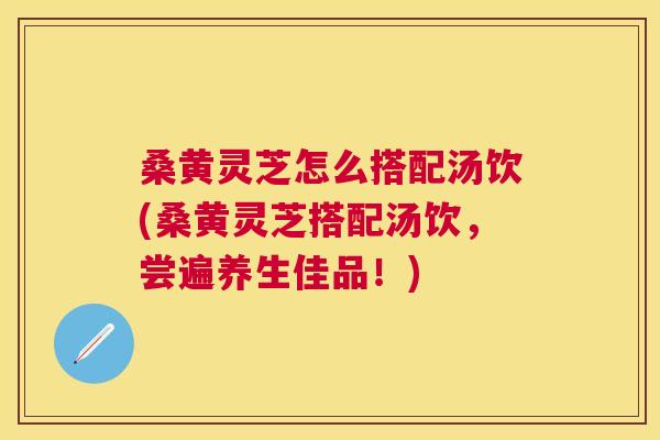 桑黄灵芝怎么搭配汤饮(桑黄灵芝搭配汤饮，尝遍养生佳品！)