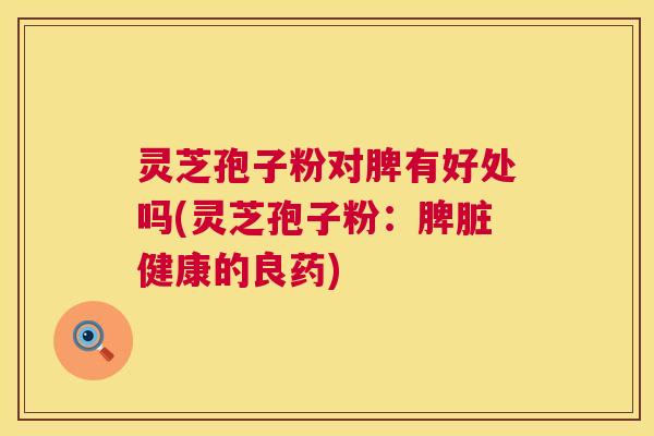 灵芝孢子粉对脾有好处吗(灵芝孢子粉:脾脏健康的良药) 灵芝孢子粉对脾有好处吗(灵芝孢子粉:脾脏健康的良药)
