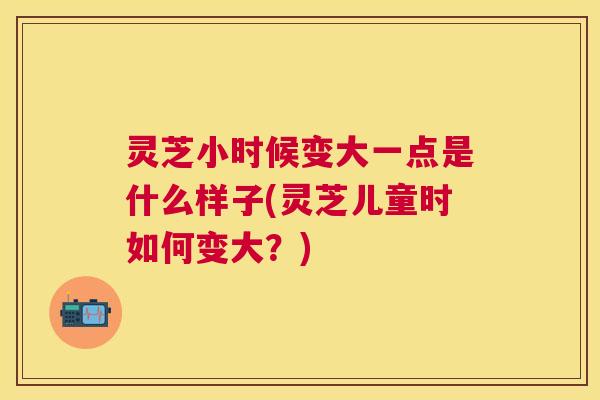 灵芝小时候变大一点是什么样子(灵芝儿童时如何变大?) 灵芝小时候变大一点是什么样子(灵芝儿童时如何变大?)