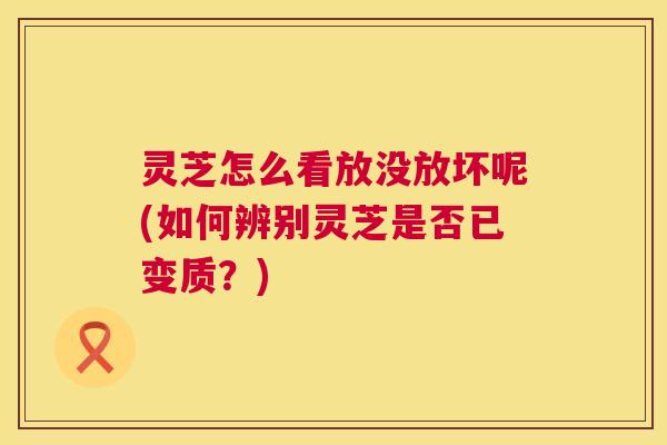 灵芝怎么看放没放坏呢(如何辨别灵芝是否已变质?) 灵芝怎么看放没放坏呢(如何辨别灵芝是否已变质?)