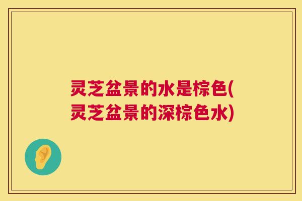 灵芝盆景的水是棕色(灵芝盆景的深棕色水) 灵芝盆景的水是棕色(灵芝盆景的深棕色水)