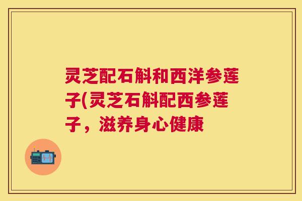 灵芝配石斛和西洋参莲子(灵芝石斛配西参莲子，滋养身心健康