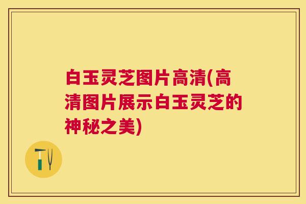白玉灵芝图片高清(高清图片展示白玉灵芝的神秘之美) 白玉灵芝图片高清(高清图片展示白玉灵芝的神秘之美)