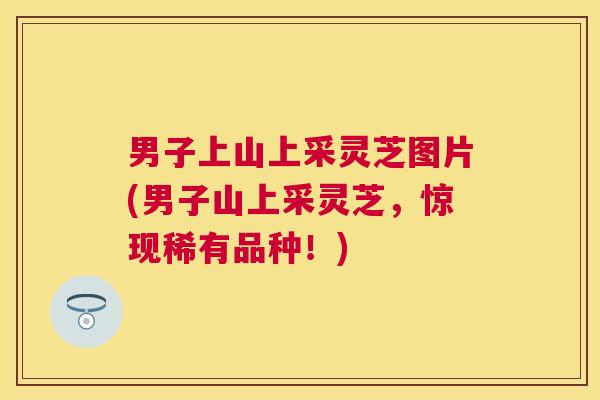 男子上山上采灵芝图片(男子山上采灵芝，惊现稀有品种！)