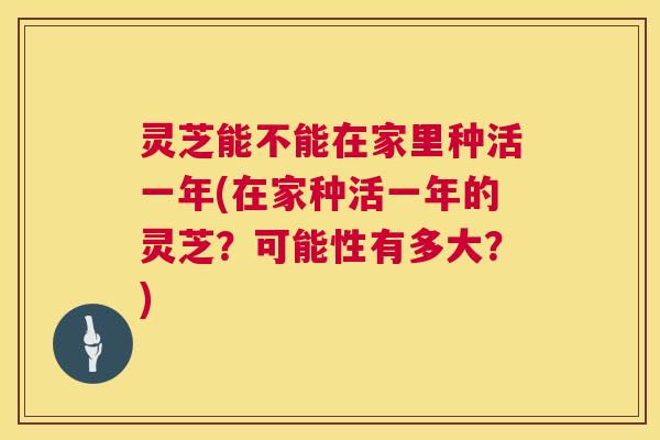 灵芝能不能在家里种活一年(在家种活一年的灵芝?可能性有多大?) 灵芝能不能在家里种活一年(在家种活一年的灵芝?可能性有多大?)