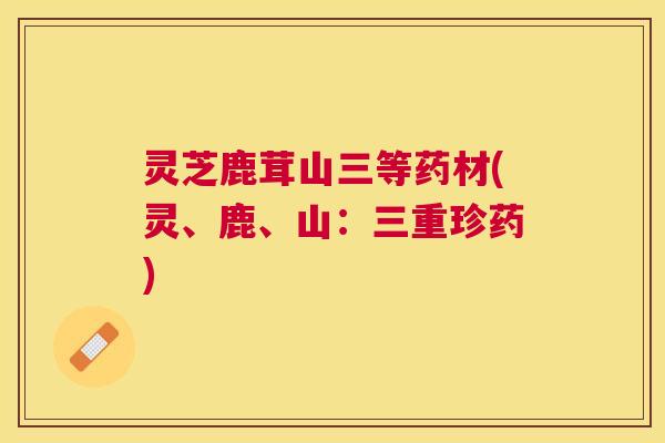 灵芝鹿茸山三等药材(灵、鹿、山:三重珍药) 灵芝鹿茸山三等药材(灵、鹿、山:三重珍药)