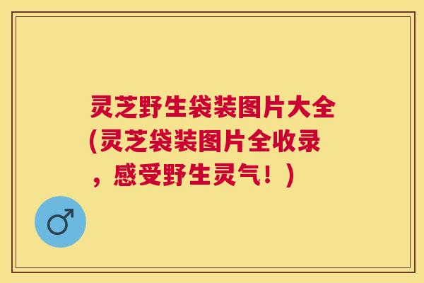 灵芝野生袋装图片大全(灵芝袋装图片全收录，感受野生灵气！)