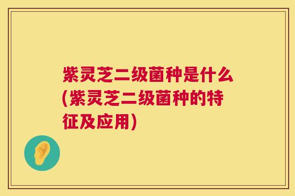 紫灵芝二级菌种是什么(紫灵芝二级菌种的特征及应用) 紫灵芝二级菌种是什么(紫灵芝二级菌种的特征及应用)