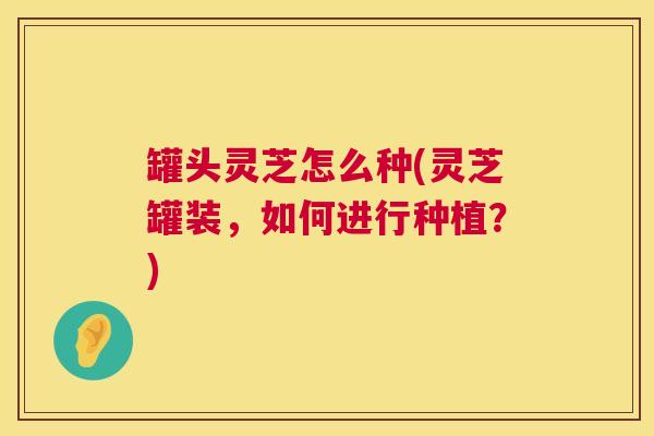 罐头灵芝怎么种(灵芝罐装,如何进行种植?) 罐头灵芝怎么种(灵芝罐装,如何进行种植?)
