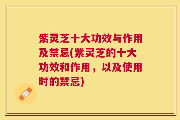 紫灵芝十大功效与作用及禁忌(紫灵芝的十大功效和作用，以及使用时的禁忌)