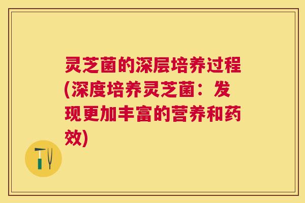 灵芝菌的深层培养过程(深度培养灵芝菌:发现更加丰富的营养和) 灵芝菌的深层培养过程(深度培养灵芝菌:发现更加丰富的营养和)