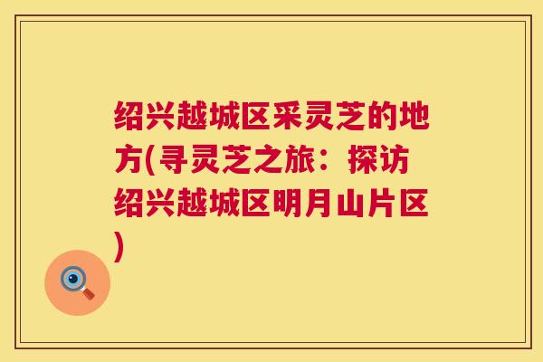 绍兴越城区采灵芝的地方(寻灵芝之旅：探访绍兴越城区明月山片区)
