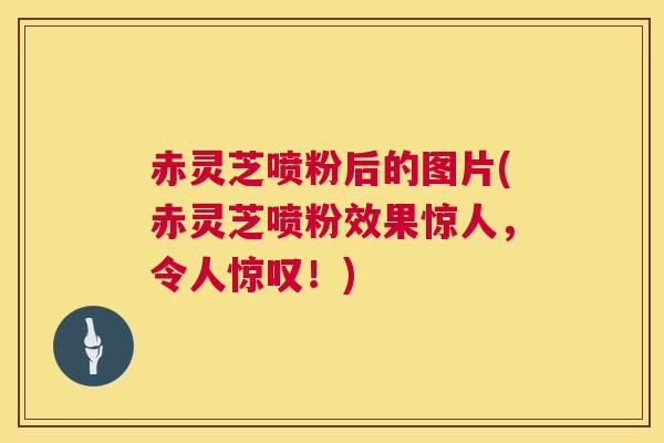 赤灵芝喷粉后的图片(赤灵芝喷粉效果惊人,令人惊叹!) 赤灵芝喷粉后的图片(赤灵芝喷粉效果惊人,令人惊叹!)