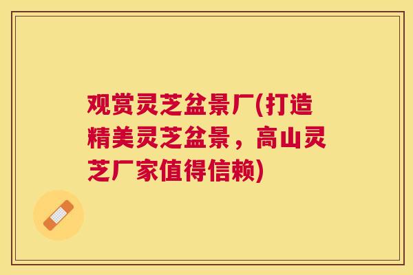 观赏灵芝盆景厂(打造精美灵芝盆景，高山灵芝厂家值得信赖)
