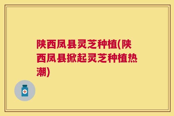 陕西凤县灵芝种植(陕西凤县掀起灵芝种植热潮) 陕西凤县灵芝种植(陕西凤县掀起灵芝种植热潮)