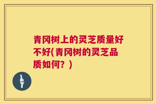 青冈树上的灵芝质量好不好(青冈树的灵芝品质如何?) 青冈树上的灵芝质量好不好(青冈树的灵芝品质如何?)