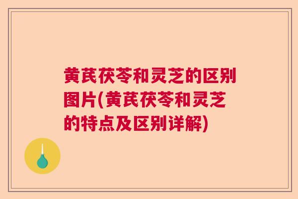 黄芪茯苓和灵芝的区别图片(黄芪茯苓和灵芝的特点及区别详解) 黄芪茯苓和灵芝的区别图片(黄芪茯苓和灵芝的特点及区别详解)