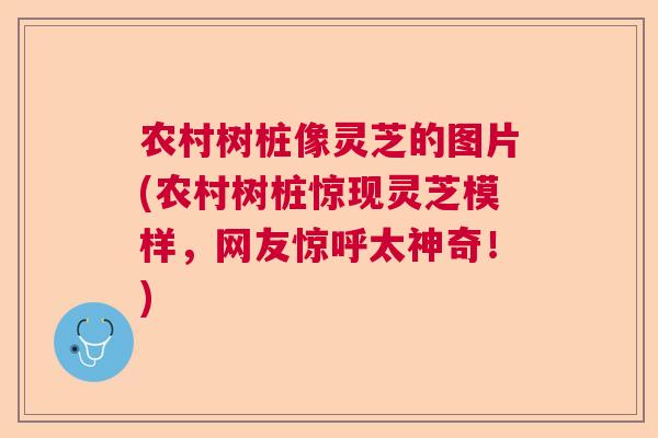 农村树桩像灵芝的图片(农村树桩惊现灵芝模样，网友惊呼太神奇！)