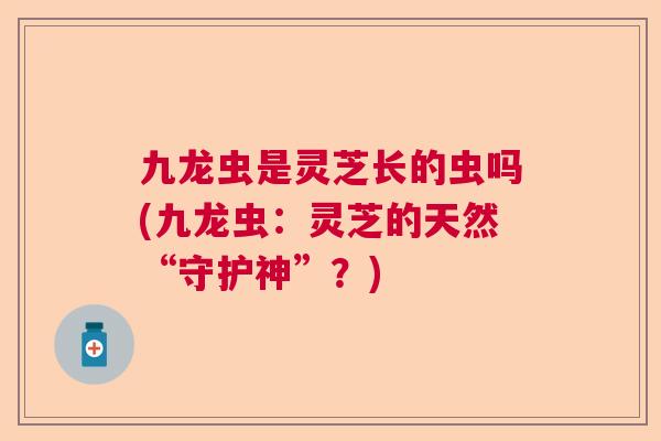 九龙虫是灵芝长的虫吗(九龙虫:灵芝的天然“守护神”?) 九龙虫是灵芝长的虫吗(九龙虫:灵芝的天然“守护神”?)