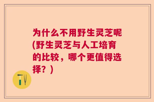 为什么不用野生灵芝呢(野生灵芝与人工培育的比较，哪个更值得选择？)