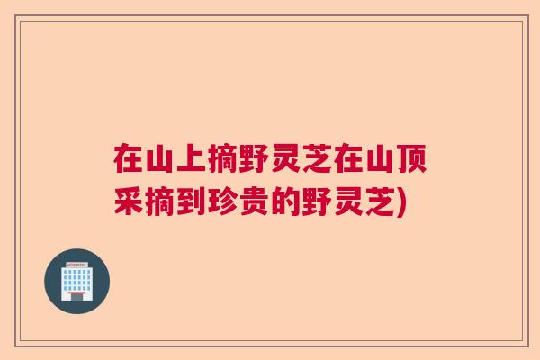 在山上摘野灵芝在山顶采摘到珍贵的野灵芝)