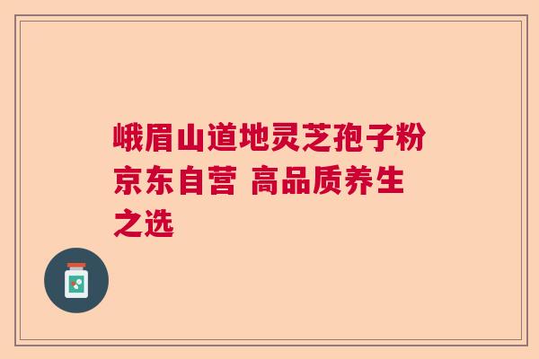 峨眉山道地灵芝孢子粉京东自营 高品质养生之选 峨眉山道地灵芝孢子粉京东自营 高品质养生之选