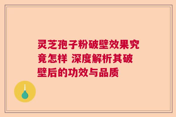 灵芝孢子粉破壁效果究竟怎样 深度解析其破壁后的功效与品质 灵芝孢子粉破壁效果究竟怎样 深度解析其破壁后的功效与品质